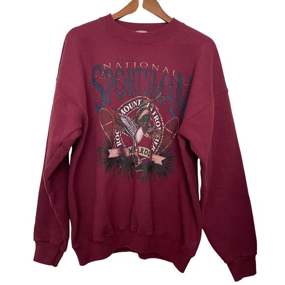 Vtg Lee Heavyweight Sweatshirt Unisex National Sportsman Mallard USA 90s XL - Picture 1 of 6